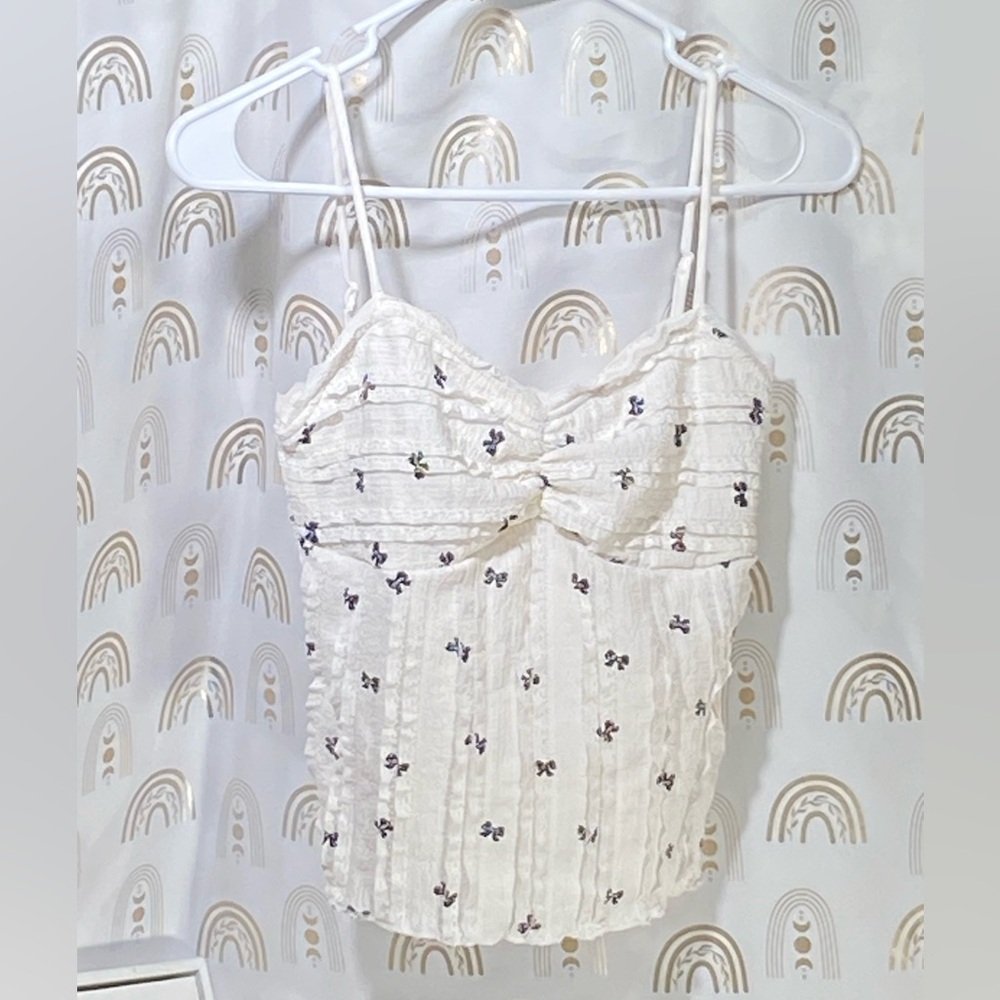 Elegant Cream Floral Camisole